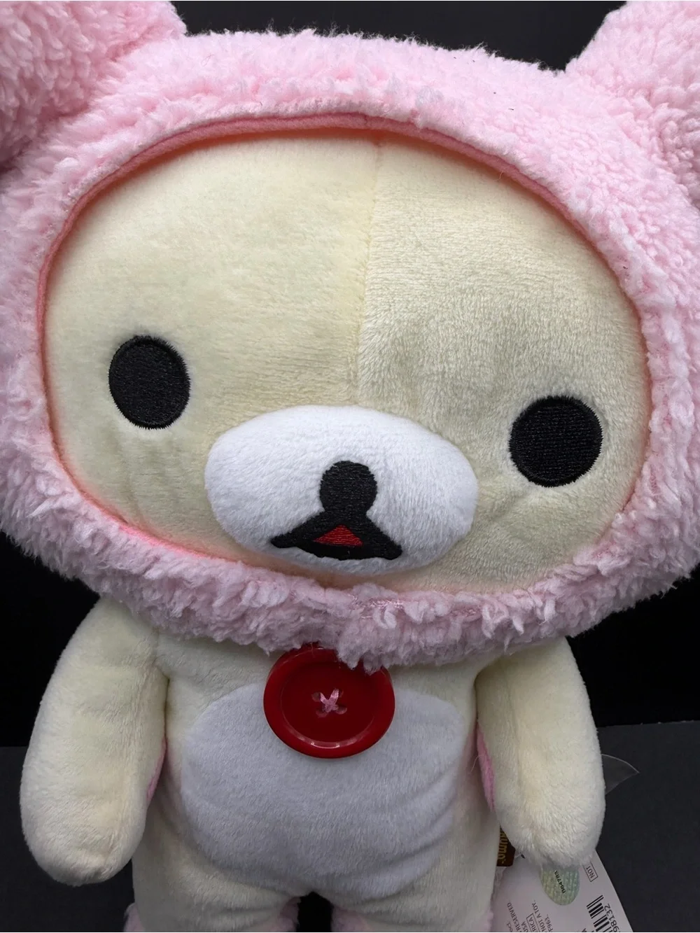 San-X, Korilakkuma Pink Hooded Plush Toy - Cute Bear Stuffed Animal